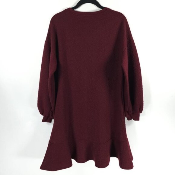 ANTHROPOLOGIE Mare Mare Odila Rose Quilted Mini Dress Burgundy Size XS - Picture 2 of 16